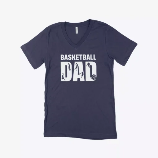 Basketball Dad Men’s Jersey V-Neck T-Shirt