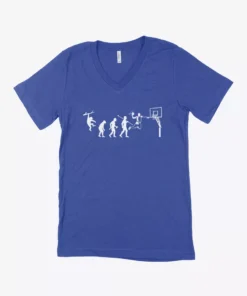 Basketball Evolution Unisex Jersey V-Neck T-Shirt