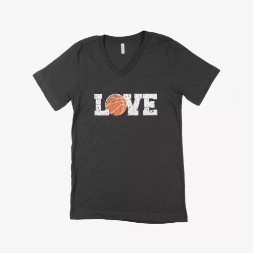 Basketball Love Unisex Jersey V-Neck T-Shirt