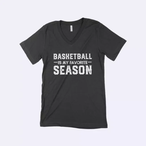 Basketball Season Unisex Jersey V-Neck T-Shirt - Image 3
