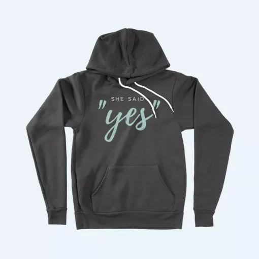 She Said Yes Unisex Sponge Fleece Hoodie - Image 2