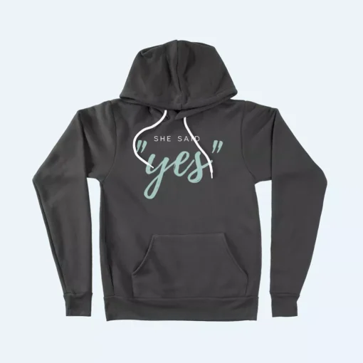 She Said Yes Unisex Sponge Fleece Hoodie - Image 3