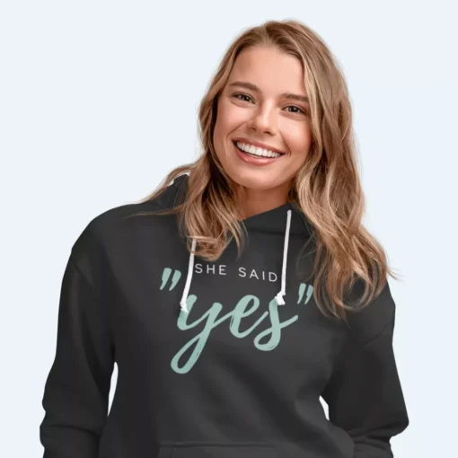 She Said Yes Unisex Sponge Fleece Hoodie - Image 6