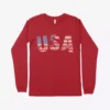 American Flag Men's Long Sleeve Tee Shirt