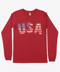 American Flag Men's Long Sleeve Tee Shirt