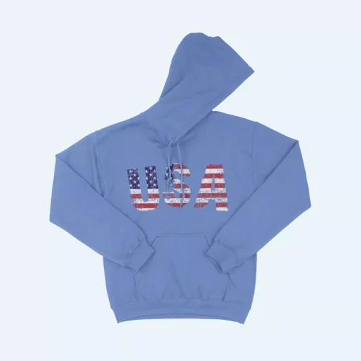 American Flag Men's Heavy Blend Hoodie - Image 4