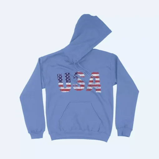 American Flag Men's Heavy Blend Hoodie - Image 3
