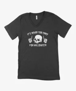 Skull Halloween Unisex Jersey V-Neck T-Shirt