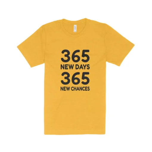 365 New Chances Unisex Heather T-Shirt - Image 3