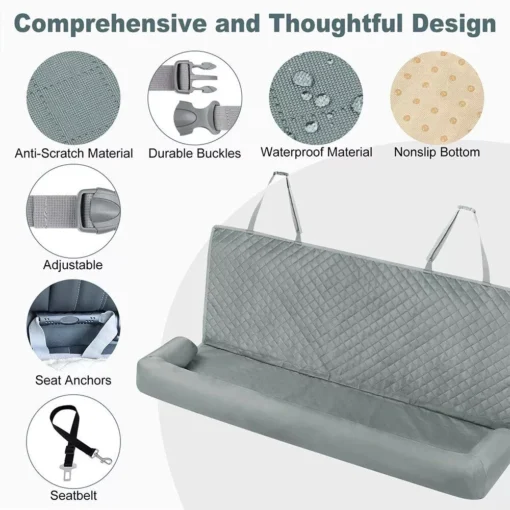 Waterproof Dog Car Seat Cover & Safety Hammock - Image 3