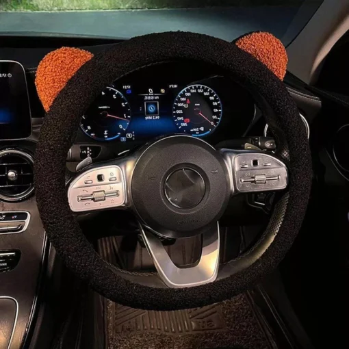 Plush Car Steering Wheel Cover - Image 6
