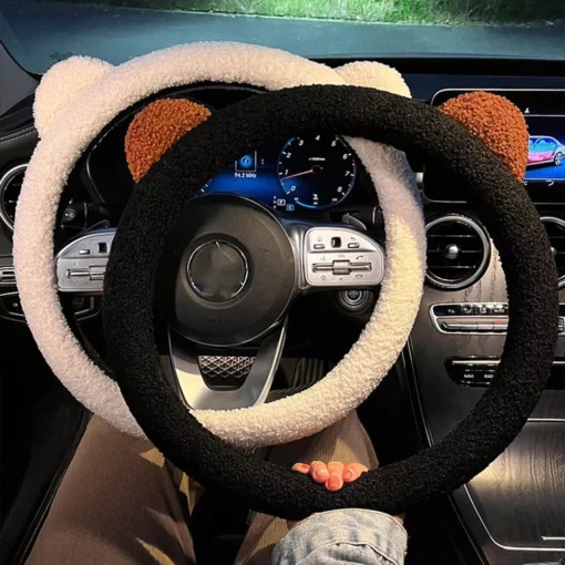 Plush Car Steering Wheel Cover - Image 2