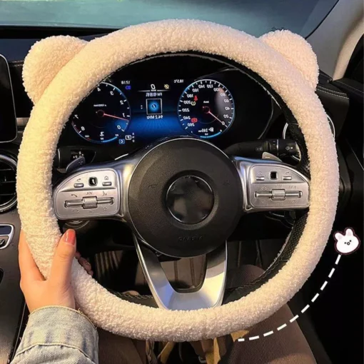 Plush Car Steering Wheel Cover - Image 3