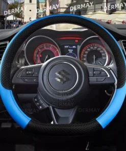 Microfiber Leather & Carbon Fiber Steering Wheel Cover for Suzuki Swift 2017-2021