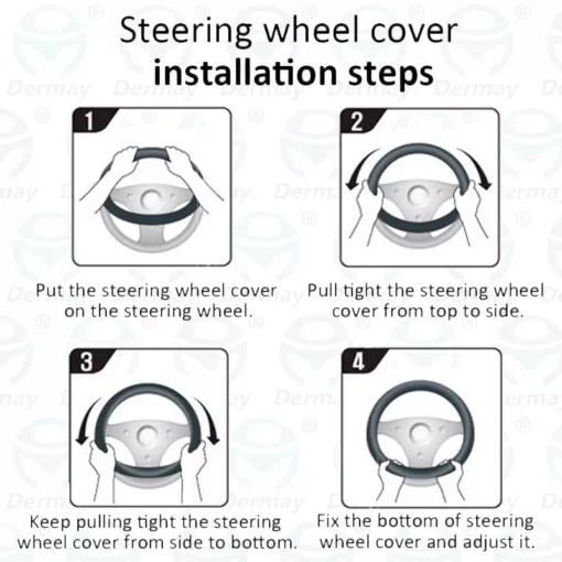 Microfiber Leather & Carbon Fiber Steering Wheel Cover for Suzuki Swift 2017-2021 - Image 6