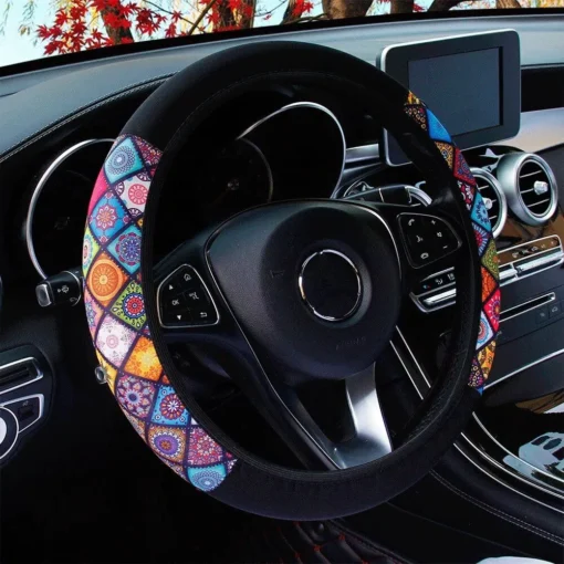 Ethnic Style Print Steering Wheel Cover - Image 3
