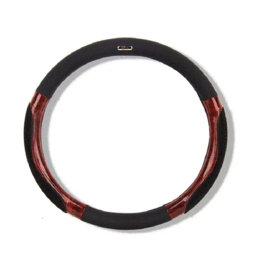 38cm Breathable Imitation Peach Wood Anti-slip Car Steering Wheel Cover - Image 6