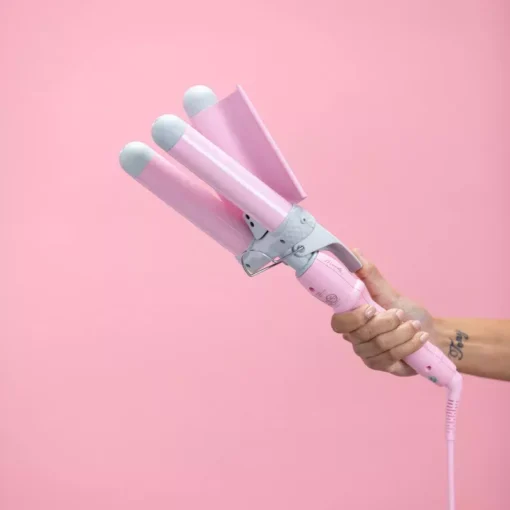 Wave Ceramic Triple Barrel Curling Iron Wand with LCD Display - Image 3