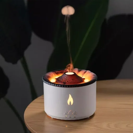Volcano Eruption Aroma Diffuser & Air Humidifier with Flame Lamp Effect - Essential Oil Fragrance Machine for Home and Office - Image 3