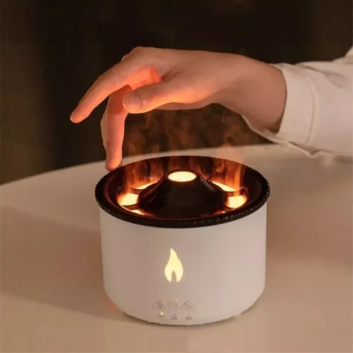 Volcano Eruption Aroma Diffuser & Air Humidifier with Flame Lamp Effect - Essential Oil Fragrance Machine for Home and Office - Image 4