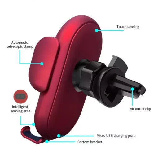 Universal Car Stand Wireless Charger Smart Sensor Air Outlet Mount - Image 7