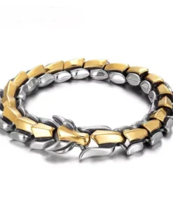 Vintage Dragon Head Punk Hip Hop Men's Bracelet