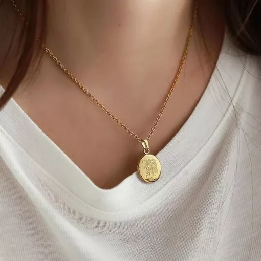 Gold Color Stainless Steel 26 Letters Necklace - Image 2