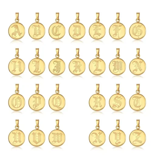 Gold Color Stainless Steel 26 Letters Necklace - Image 6