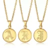 Gold Color Stainless Steel 26 Letters Necklace