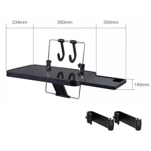 Foldable Car Laptop Desk with Drawer and Drink Holder - Image 5