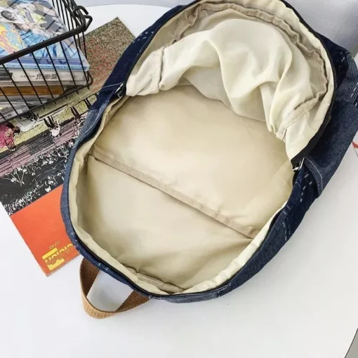 Chic Vintage Denim Backpack - Image 6