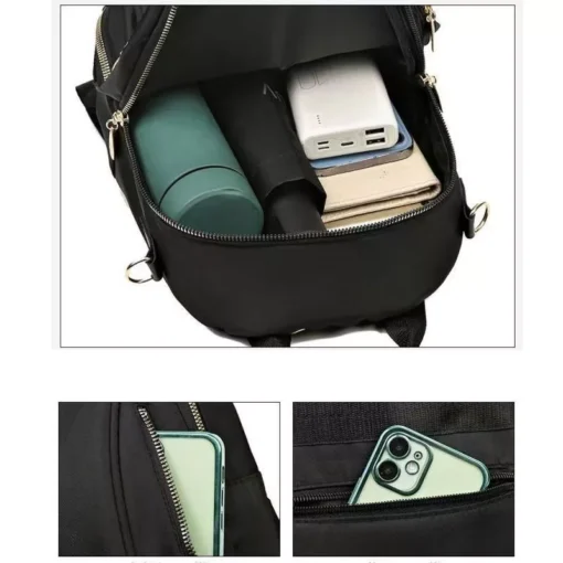 High-Capacity Waterproof Female Backpack - Stylish College and Travel Essential - Image 6