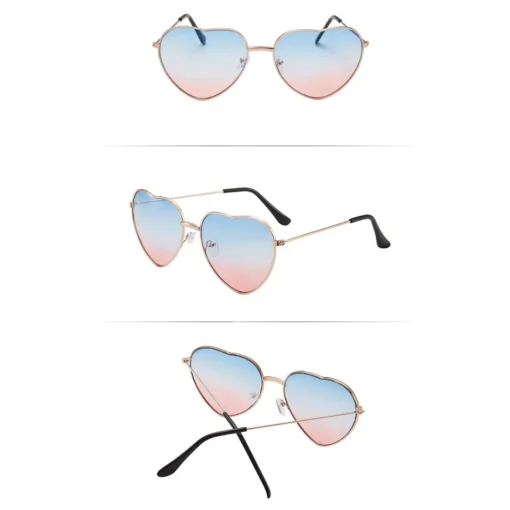 Heart Shaped Rimless Candy Color Sunglasses for Women - Image 5
