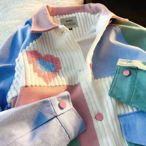 Korean Style Y2K Fashion Patchwork Jacket for Women - Image 6
