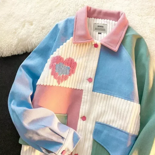 Korean Style Y2K Fashion Patchwork Jacket for Women - Image 5