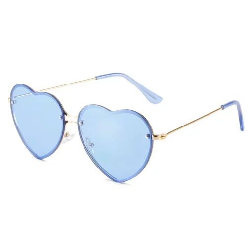 Chic Love Heart Rimless Sunglasses for Women - Image 4