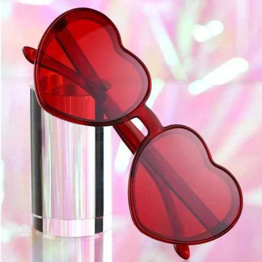 Trendy Heart-Shaped Rimless Sunglasses - Image 2