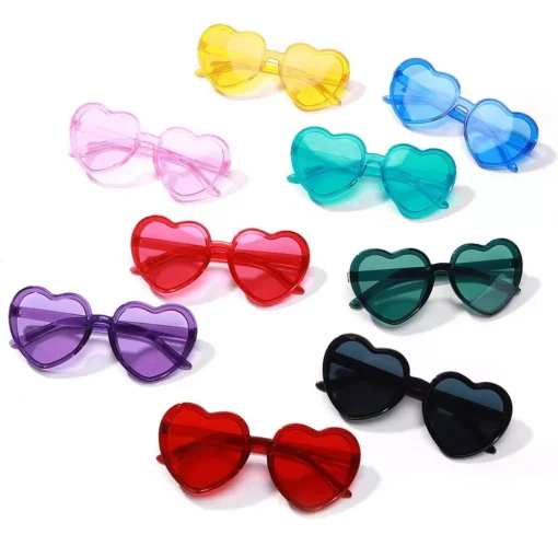 Trendy Heart-Shaped Rimless Sunglasses - Image 4