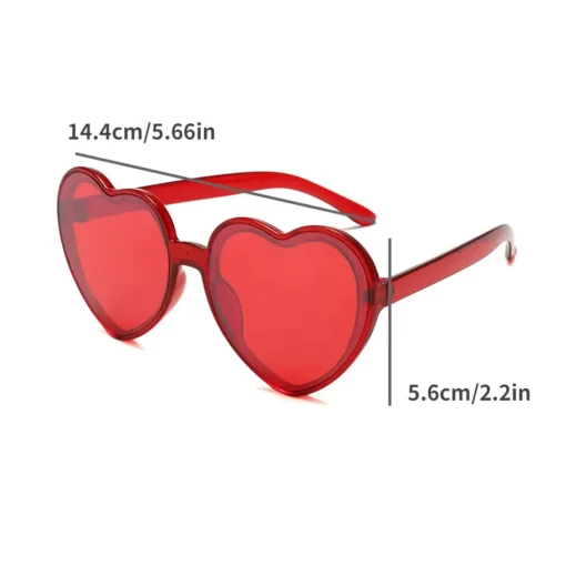 Trendy Heart-Shaped Rimless Sunglasses - Image 5