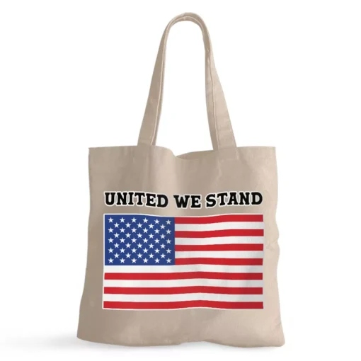 USA Flag Small Tote Bag - Patriotic Shopping Bag - Trendy Tote Bag