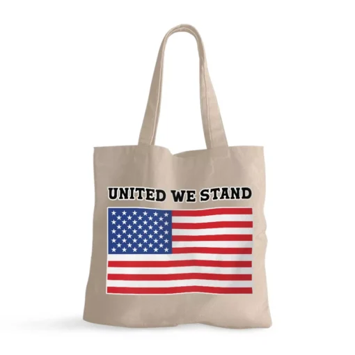 USA Flag Small Tote Bag - Patriotic Shopping Bag - Trendy Tote Bag - Image 2