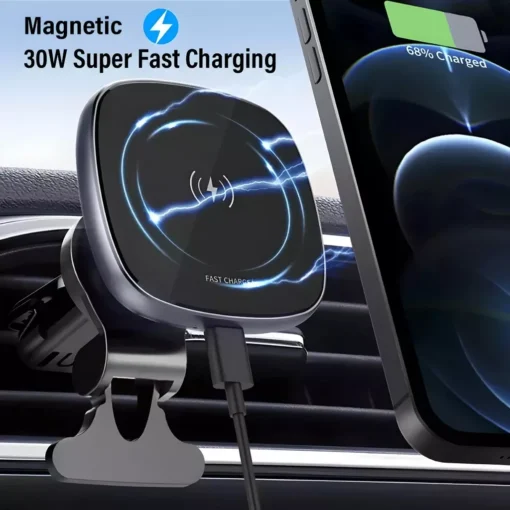 30W Magnetic Car Phone Holder - Image 5