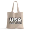 Born in the USA Small Tote Bag - Patriotic Design Shopping Bag - Cool Design Tote Bag