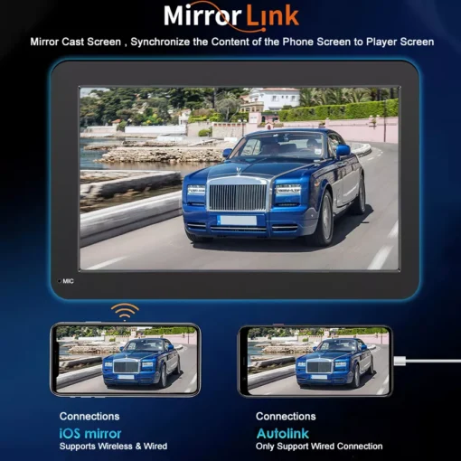 Universal 7-inch Touchscreen Car MP5 Player with Wireless Apple CarPlay & Android Auto - Image 4