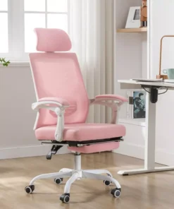Ergonomic Mesh Office Chair with Adjustable Footrest and Headrest