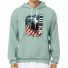 American Eagle Sponge Fleece Hoodie - America Hoodie - USA Flag Hooded Sweatshirt