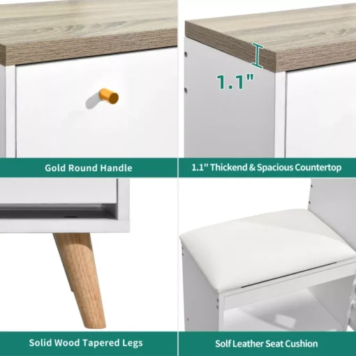 3-Drawer Flip Shoe Cabinet with Bench - Image 6