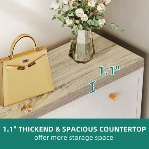 3-Drawer Flip Shoe Cabinet with Bench - Image 5