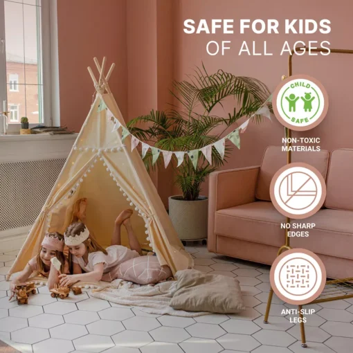Kids Play Teepee Tent - Image 4