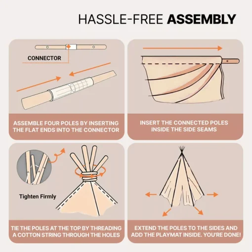 Kids Play Teepee Tent - Image 6